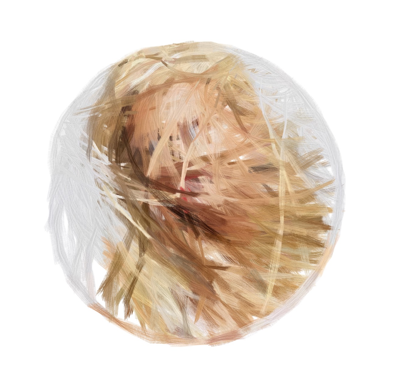 Blond Woman Portrait Abstract