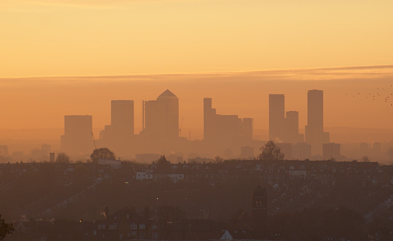 Canary Wharf from Alexandra Palace