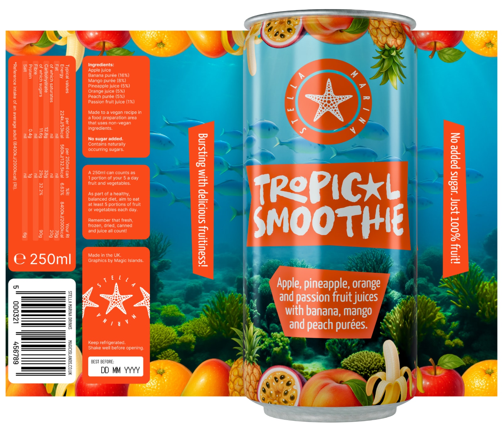 Packaging Design - Tropical Smoothie Can